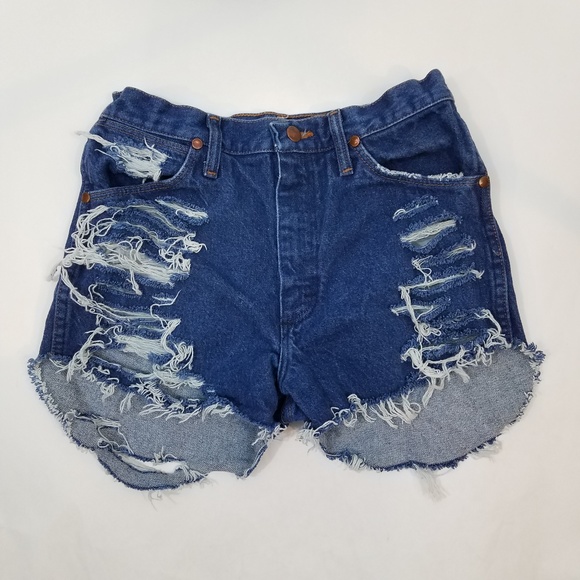 Wrangler Pants - Wrangler vintage cutoff shorts destroyed distress